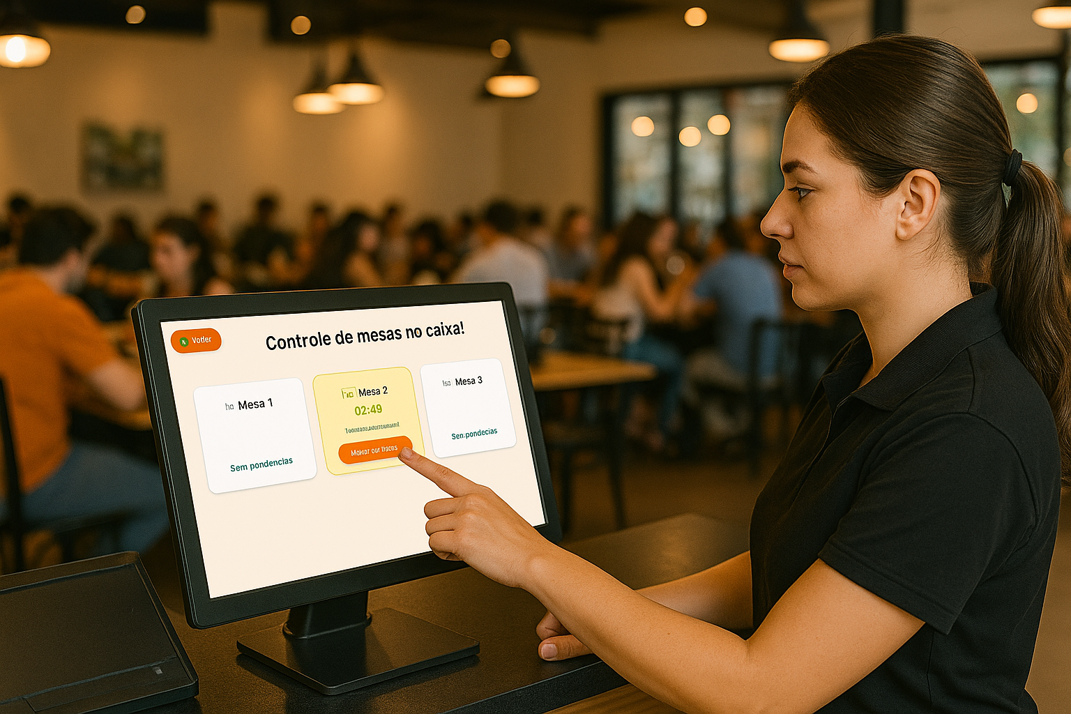 Facil gestão de pagamentos das mesas pelo caixa